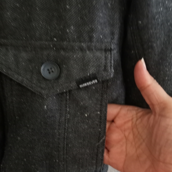 Quiksilver Gray Denim Winter Jacket Sz S - Picture 6 of 15